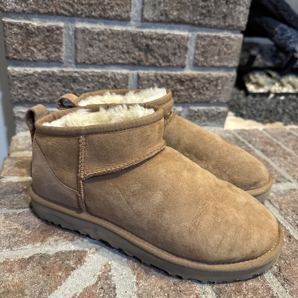 Ugg Women's Classic Ultra Mini Boot 116109 Chestnut Size 7 #807